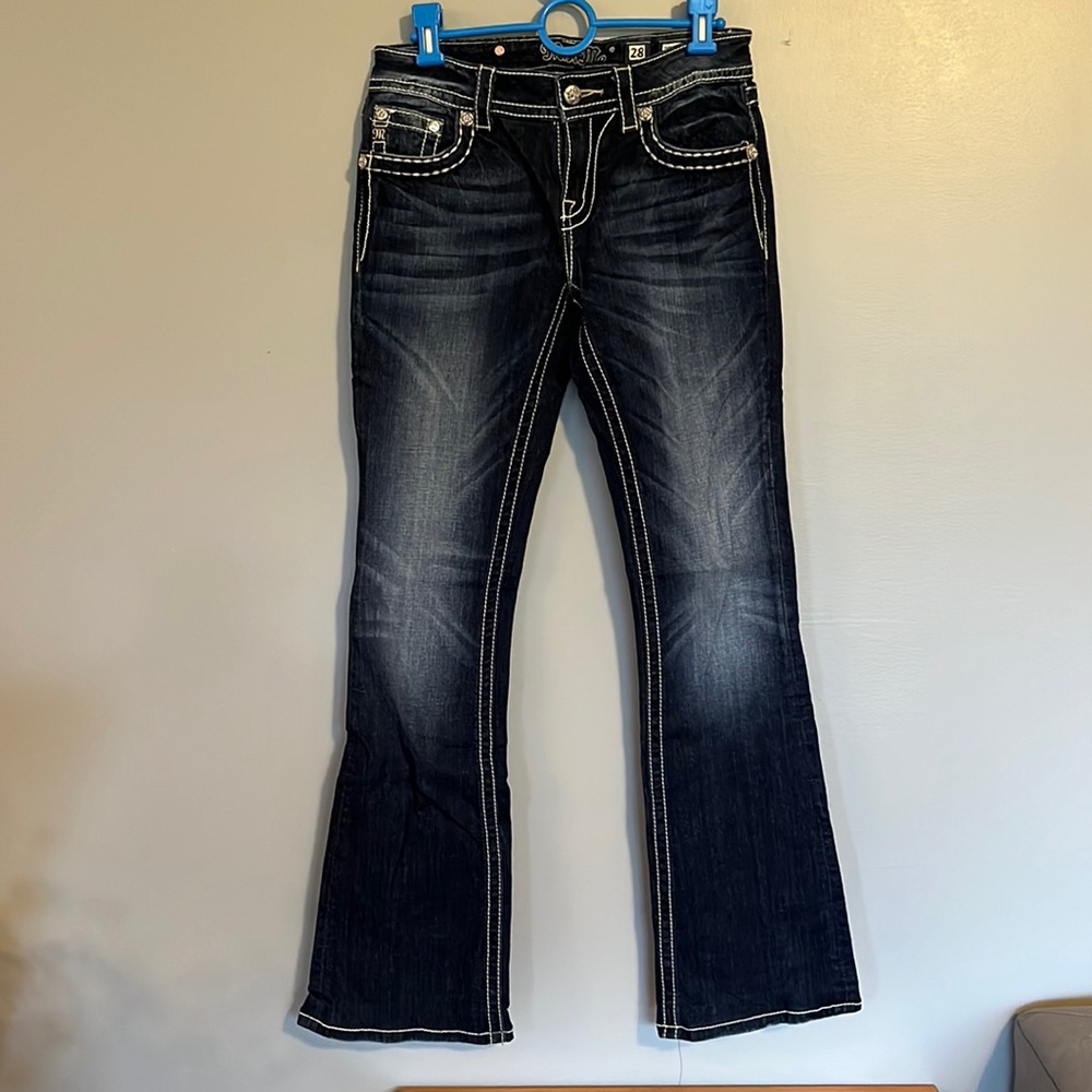 Miss Me Signature Rise Boot Cut Jeans, Size 28